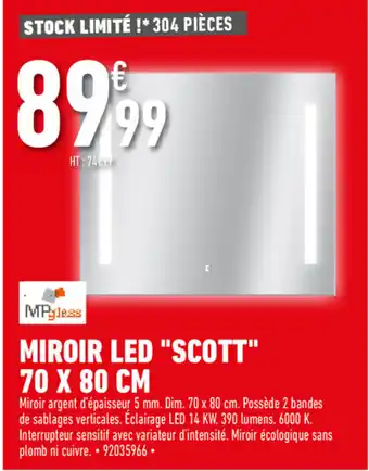 Miroir Led Scott 70X80CM