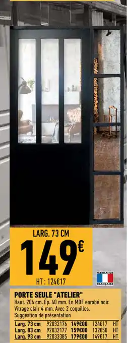 Brico Cash Porte Seule Atelier offre