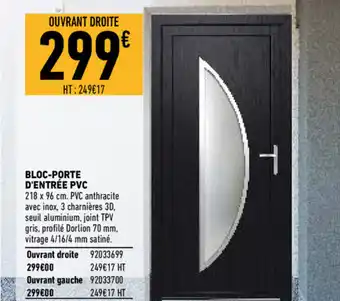 Bloc-porte d'entrée PVC