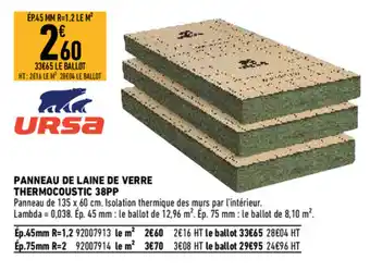 Brico Cash Panneau de laine de verre thermocoustic offre