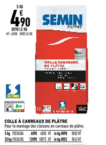 Brico Cash Colle à carreaux de plâtre offre