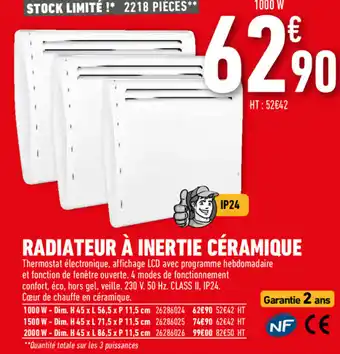 Brico Cash Radiateur à inertie céramique offre
