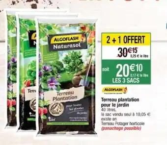 Cora x Carrefour Terreau plantation pour te jardin offre