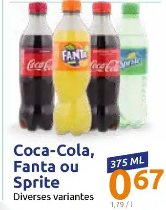 Action Coca-cola, fanta ou sprite offre