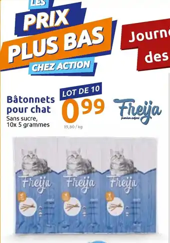 Action Bâtonnets pour chat offre