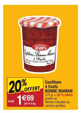 Migros Confiture 4 fruits offre