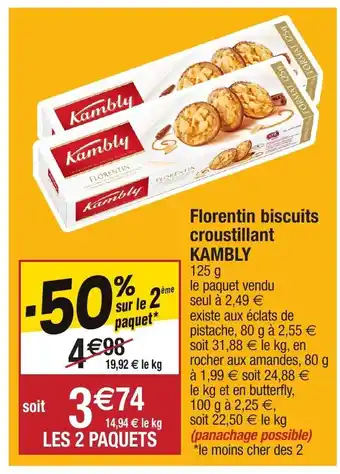 Florentin biscuits croustillant