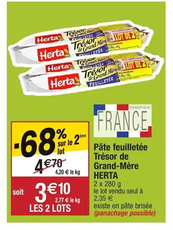 Migros Pâte feuilletée trésor de grand-mere offre