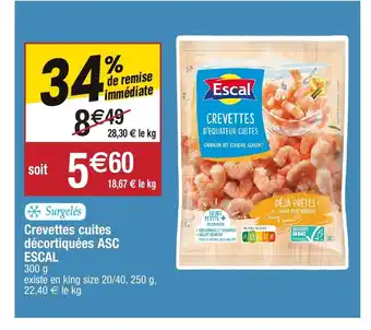 Migros Crevettes cuites décortiquées ASC offre