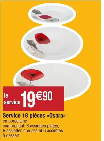 Migros Service 18 pieces Osara offre