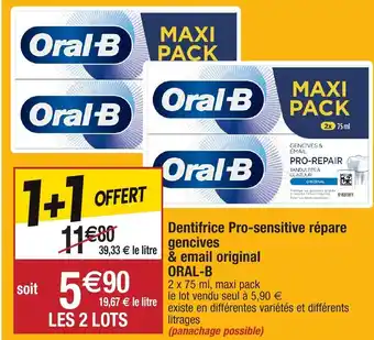 Dentifrice Pro-sensitive répare gencives & email original