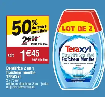 Migros Dentifrice 2 en 1 fraîcheur menthe offre