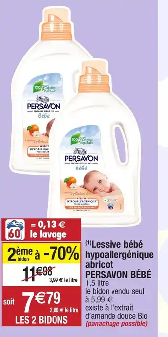 Migros Lessive bébé hypoallergénique abricot offre