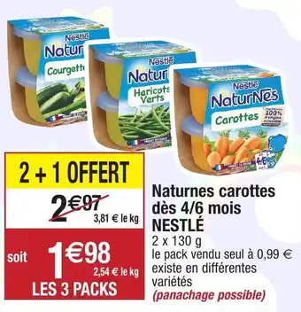 Migros Naturnes carottes dès 4/6 mois offre