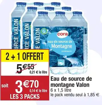 Eau de source de montagne Valon