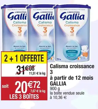 Calisma croissance 3 à partir de 12 mois