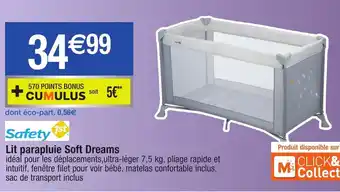 Migros Lit parapluie Soft Dreams offre