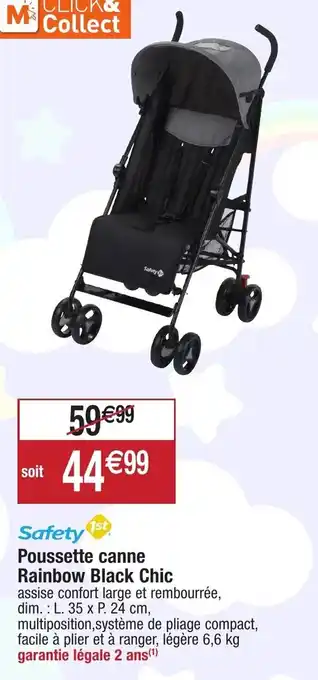 Migros Poussette canne Rainbow Black Chic offre