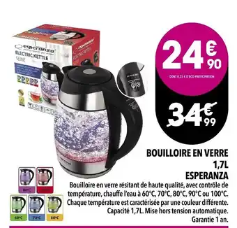 Supeco Bouilloire en Verre offre