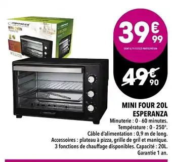 Supeco Mini Four 20L Esperanza offre