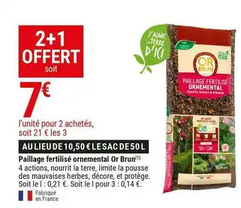 Or brun paillage fertilisé ornemental
