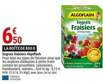 Gamm vert Algoflash engrais fraisiers algoflash offre