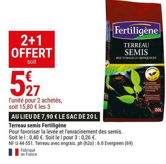 Gamm vert Terreau semis fertiligène offre