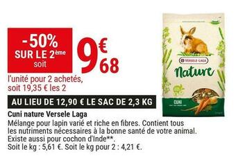 Gamm vert Versele laga / cuni nature cuni nature offre