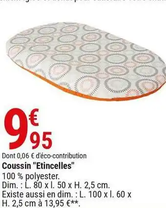 Gamm vert Coussin "etincelles offre