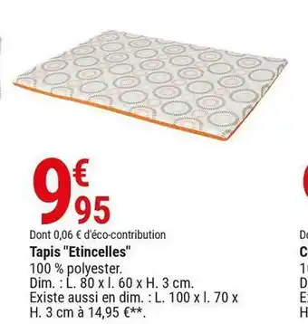 Gamm vert Tapis "etincelles" offre