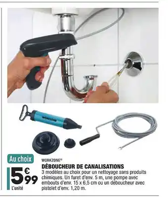ALDI Workzone Déboucheur De Canalisations offre