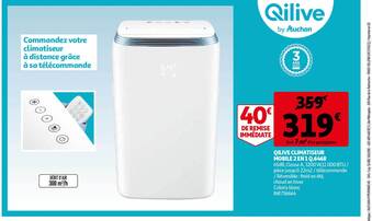 Auchan Qilive Climatiseur Mobile 2 En 1 Q-6468 offre