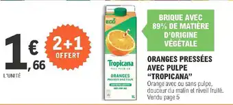 E.Leclerc Oranges pressées avec Pulpe offre