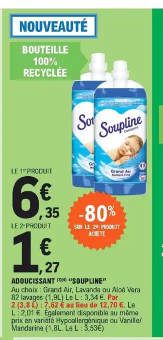 E.Leclerc Adoucissant "Soupline" offre