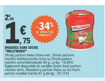E.Leclerc Dragées Sans Sucre "Holywood" offre