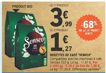 E.Leclerc Dosettes De Café "Senseo" offre