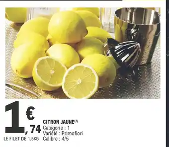 E.Leclerc Citron Jaune offre