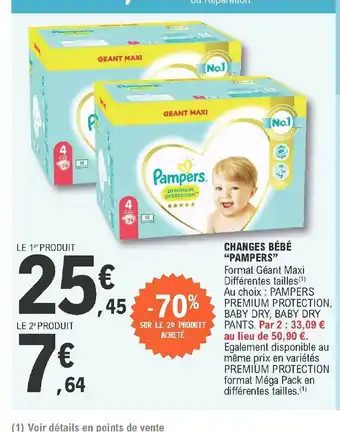 E.Leclerc Changes Bébé "Pampers" offre