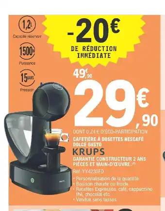Cafetiére A Dosettes Nescafe Dolce Gusto