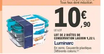 E.Leclerc Lot De 2 Boites De Conservation Lagood 1,22 L offre