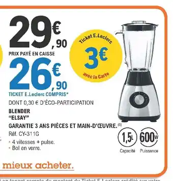 E.Leclerc Blender "Elsay" offre
