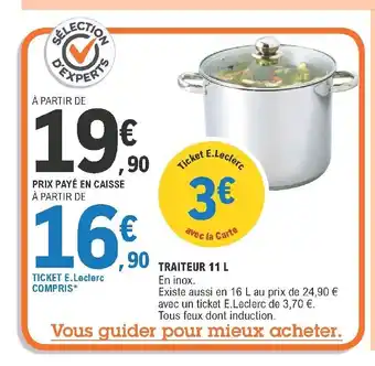 E.Leclerc Traiteur 11 L offre