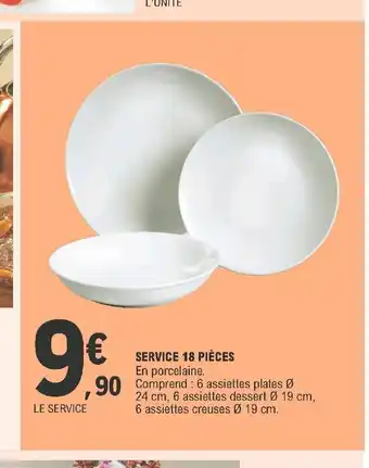 E.Leclerc Service 18 Piéces offre