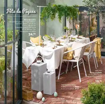Casa Barre Décorative, Gerona Chaise Empilable, Abid Lanterne Métal, Spikkel Oeuf Déco offre