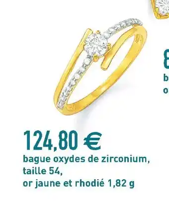 E.Leclerc Bague Oxydes De Zirconium Taille 54, offre