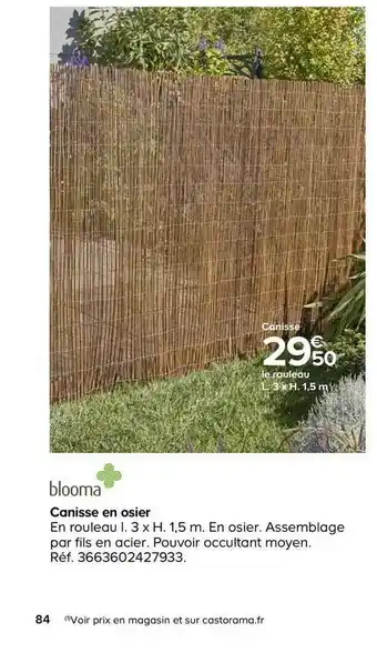 Castorama Canisse En Osier Blooma offre