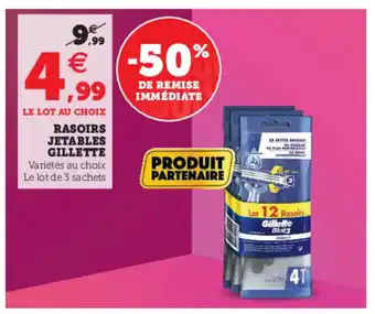 Hyper U Rasoirs Jetables Gillette offre
