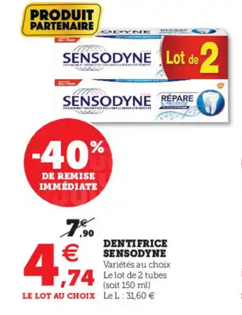 Hyper U Dentifrice Sensodyne offre