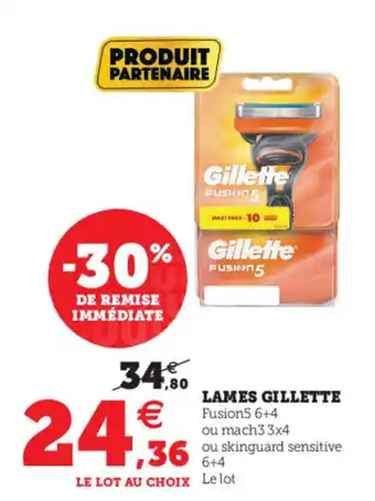 Hyper U Lames Gillette offre