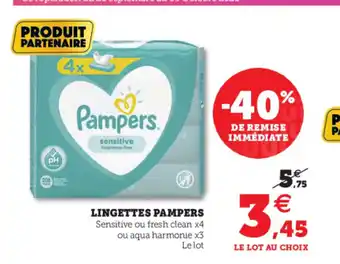 Hyper U Lingettes Pampers offre